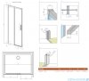 Radaway Idea DWJ Brushed Nickel drzwi wnękowe 130cm lewe szczotkowany nikiel 387017-91-01L